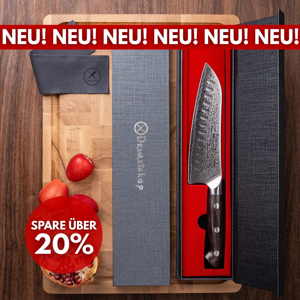 Premium Damast Santoku Ebenholz Damastshop.de - Damastshop