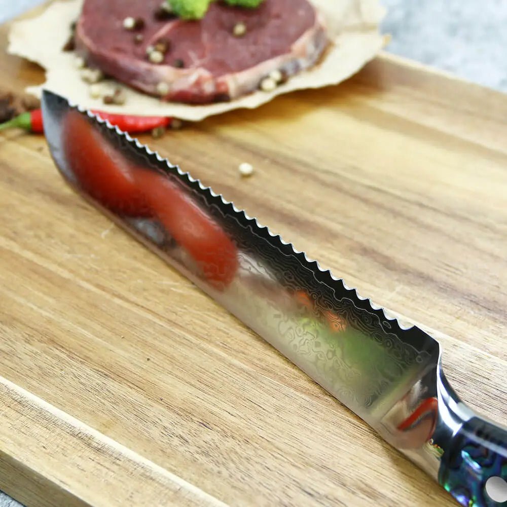 Damast Brotmesser Abalone Damastshop.de - Damastshop