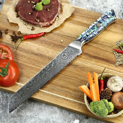 Damast Brotmesser Abalone Damastshop.de - Damastshop