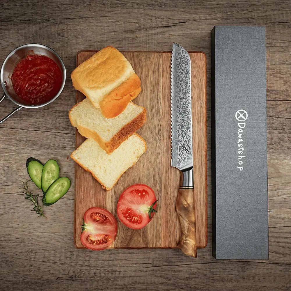 Damast Brotmesser Bergahorn Damastshop.de - Damastshop
