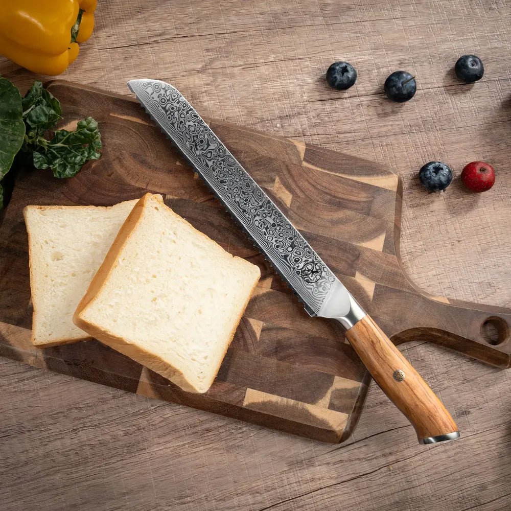 Damast Brotmesser Olive Damastshop.de - Damastshop