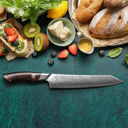 Damast Brotmesser Tigerwood Damastshop.de - Damastshop