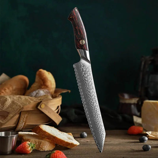Damast Brotmesser Tigerwood Damastshop.de - Damastshop