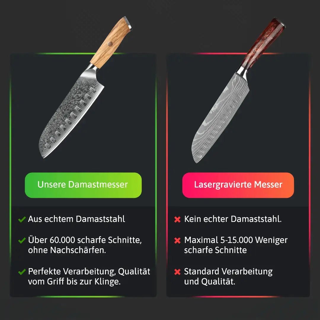 Damast Chefmesser Olive Damastshop.de - Damastshop