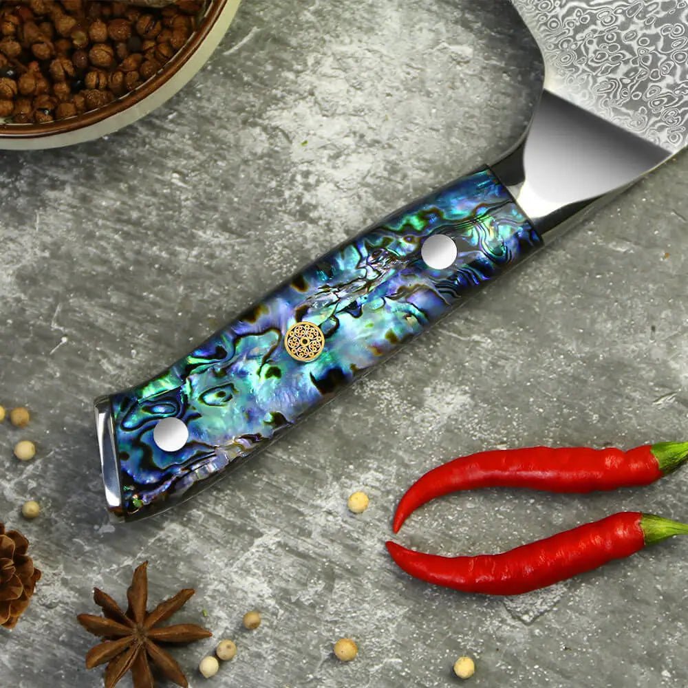 Damast Hackmesser Abalone Damastshop.de - Damastshop