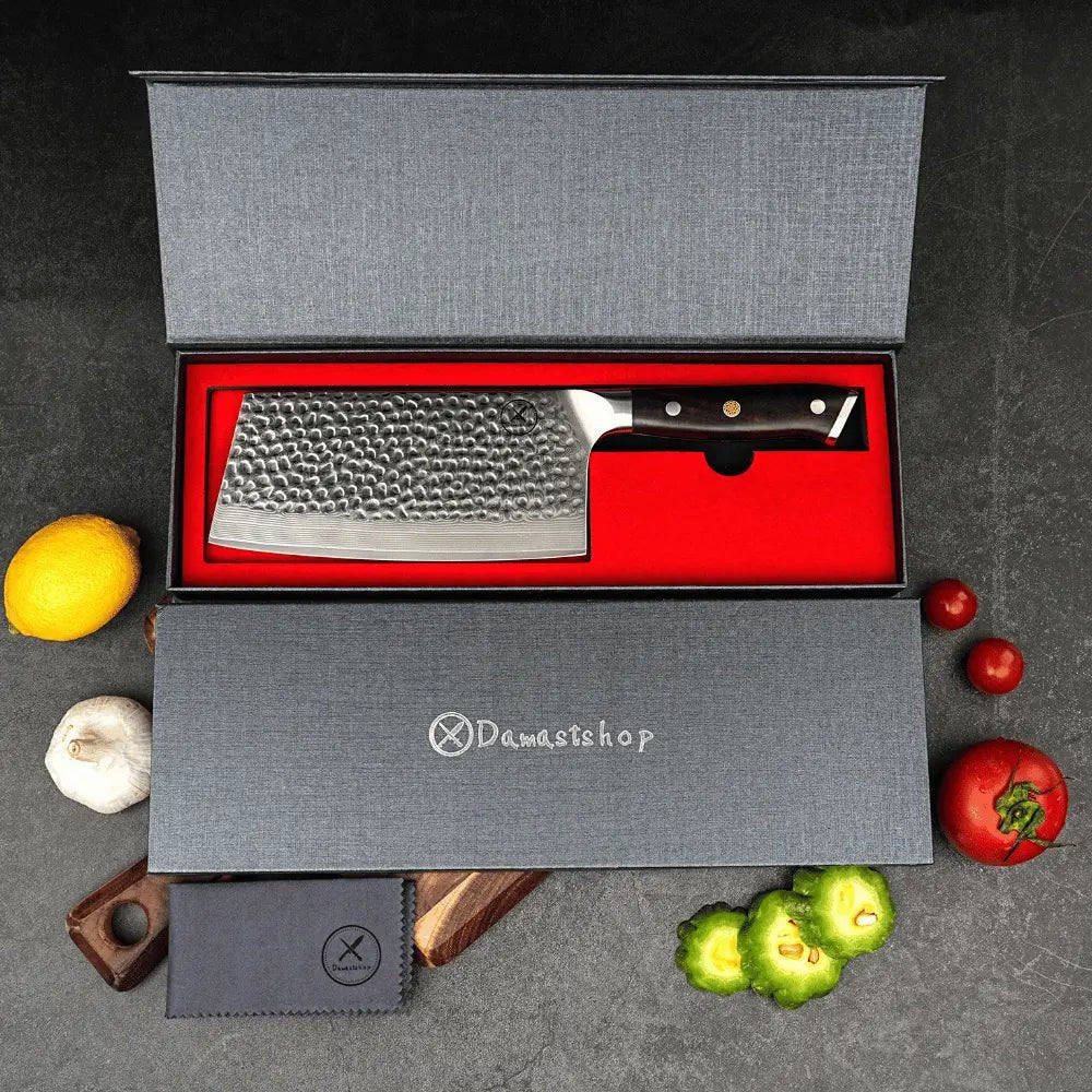 Damast Hackmesser Ebenholz Damastshop.de - Damastshop