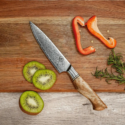 Damast Messer 5er Set Bergahorn Damastshop.de - Damastshop