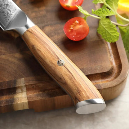 Damast Messer 5er Set Olive Damastshop.de - Damastshop