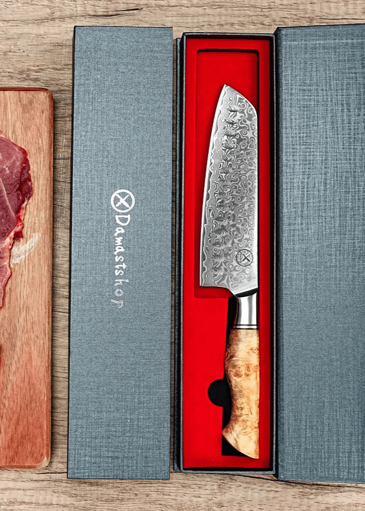 Damast Santoku Bergahorn Vorteilspaket 🎁 Damastshop.de - Damastshop