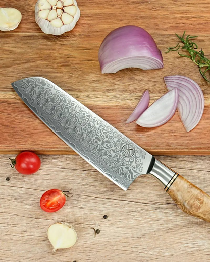 Damast Santoku Bergahorn Vorteilspaket 🎁 Damastshop.de - Damastshop