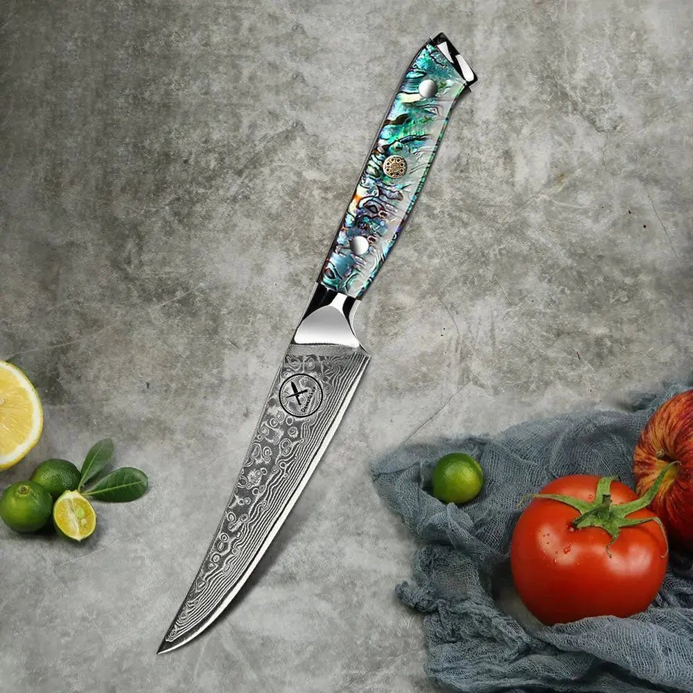Damast Steakmesser Abalone Damastshop.de - Damastshop