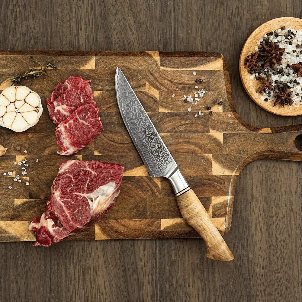 Damast Steakmesser Bergahorn Damastshop.de - Damastshop