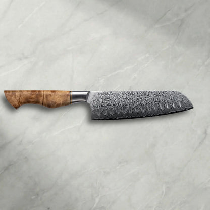 Personalisierbares Damast Santoku Bergahorn Damastshop.de - Damastshop