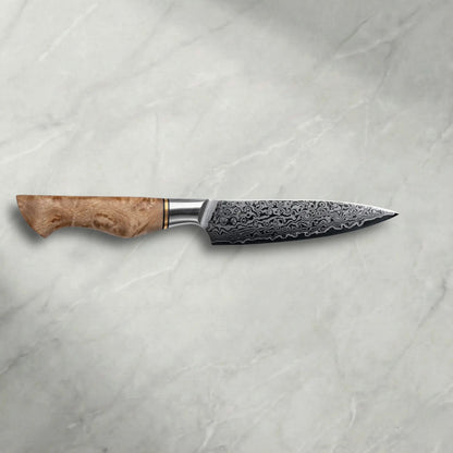 Personalisierbares Damast Universalmesser Bergahorn Damastshop.de - Damastshop