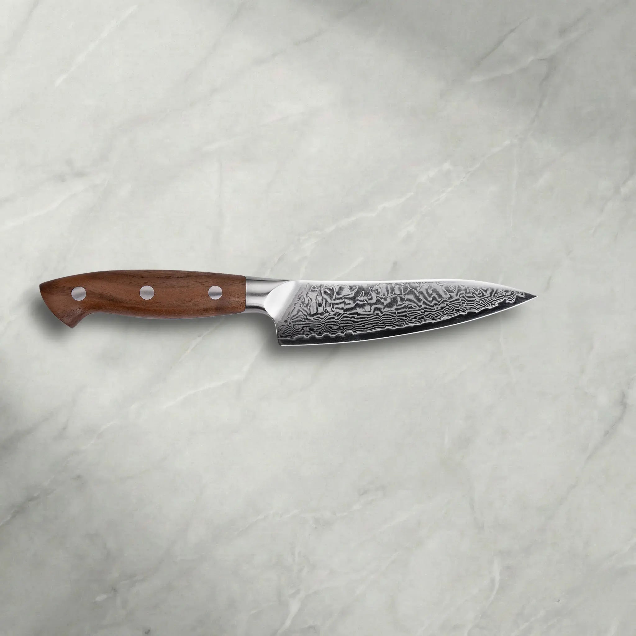 Personalisierbares Premium Damast Universalmesser Walnuss Damastshop.de - Damastshop