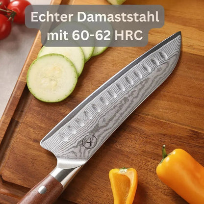 Premium Damast Santoku Red Wood Damastshop.de - Damastshop