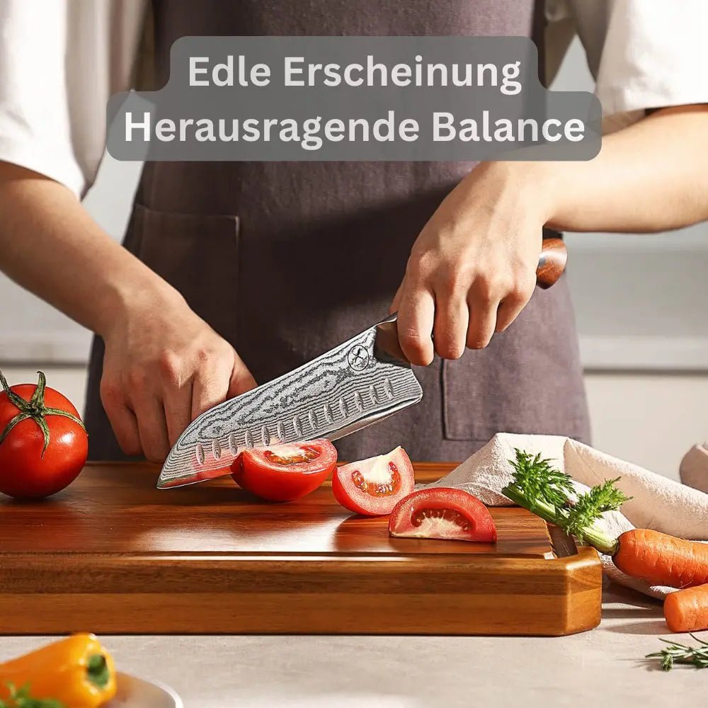Premium Damast Santoku Red Wood Damastshop.de - Damastshop