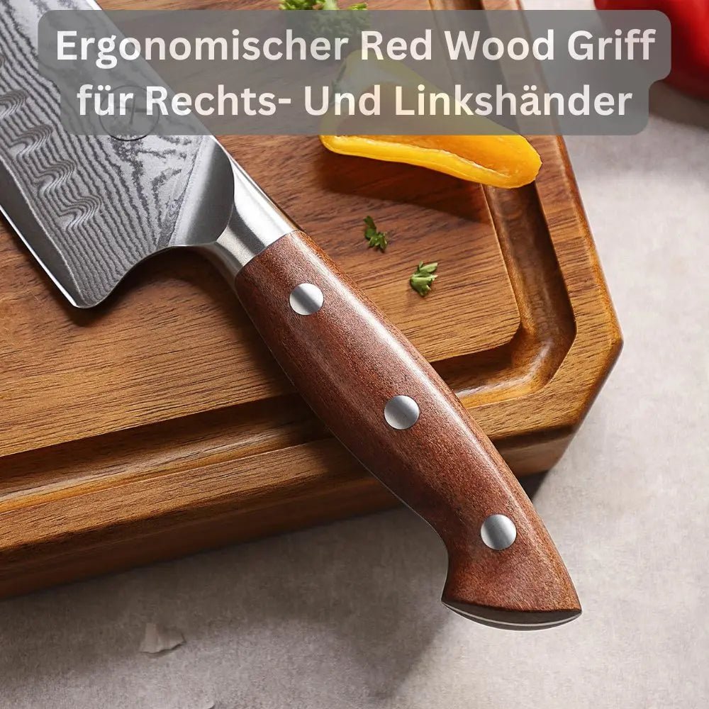 Premium Damast Santoku Red Wood Damastshop.de - Damastshop