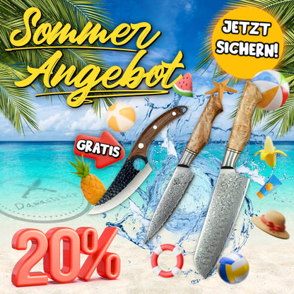 Sommer-Bundle 🌞 GRATIS Outdoor Universalmesser Damastshop.de - Damastshop