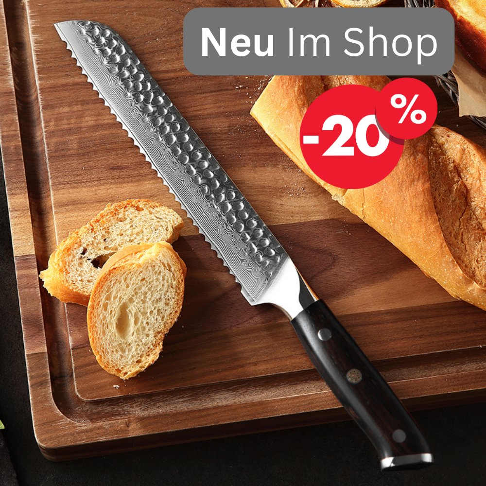 Brotmesser Aus Damaststahl | Damast Küchenmesser/Brotmesser Mit ...